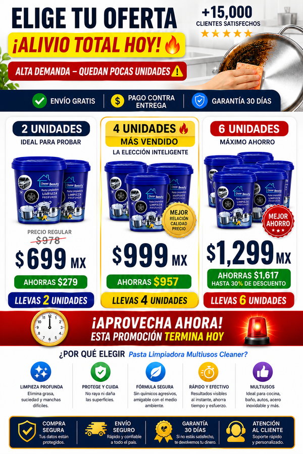 Pasta Limpiadora Multiusos Cleaner - Potente Desengrasante