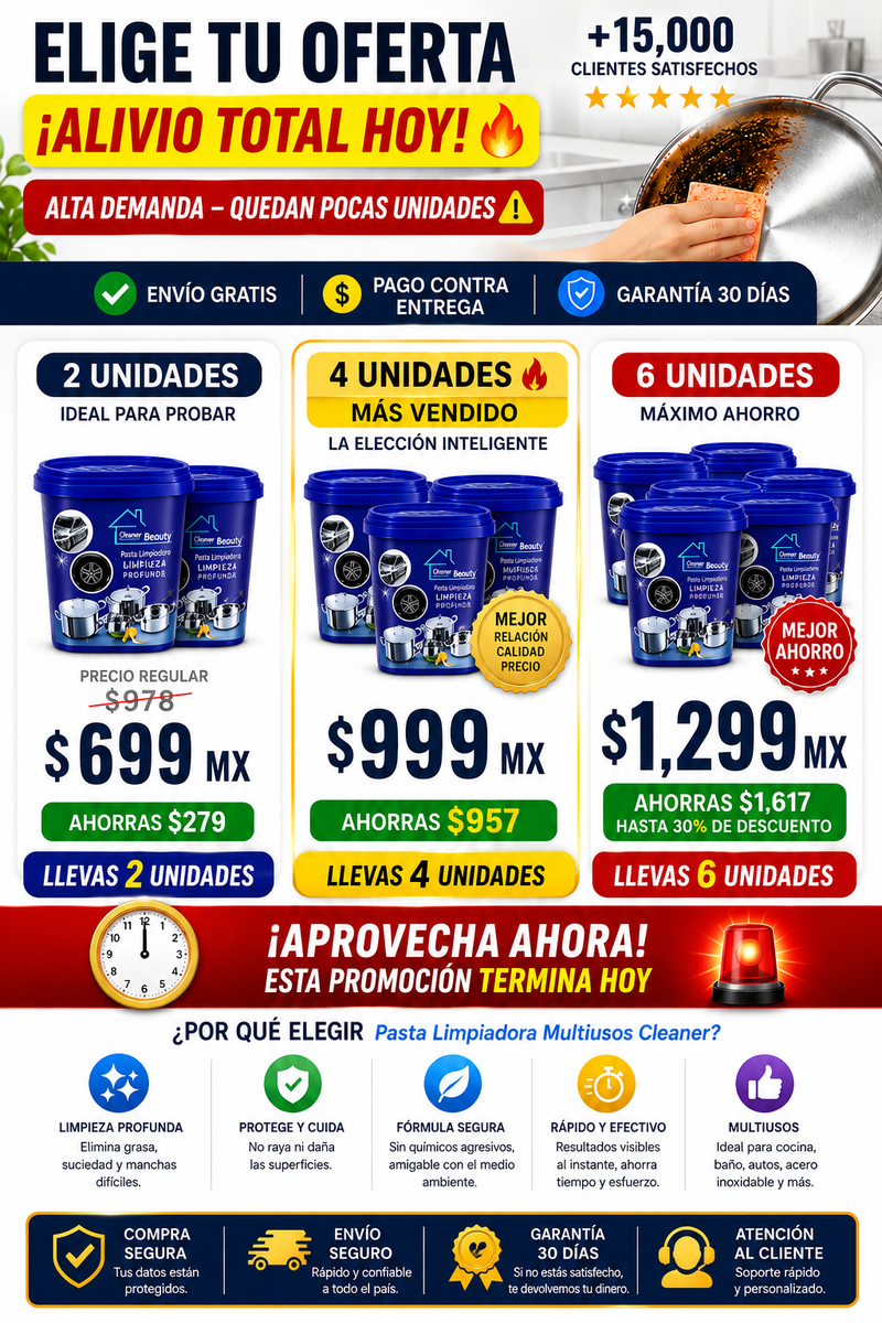 Pasta Limpiadora Multiusos Cleaner - Potente Desengrasante