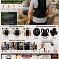 Corrector Postura Soporte Lumbar Premium Ajustable