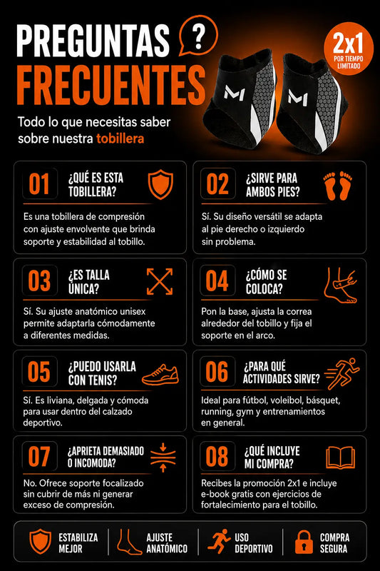 Tobillera Azul De Comprension Deportiva