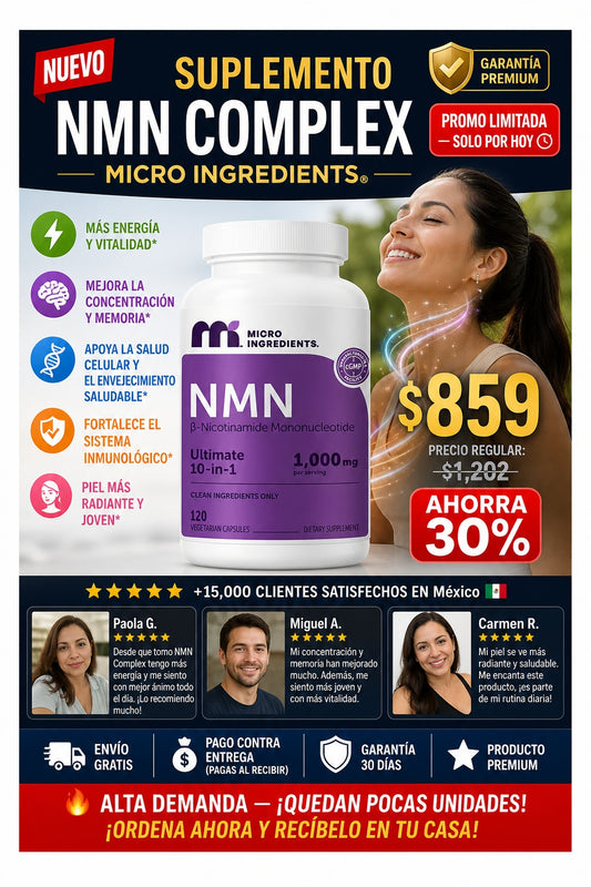 Suplemento Nmn Complex Micro Ingredients - imagen 1