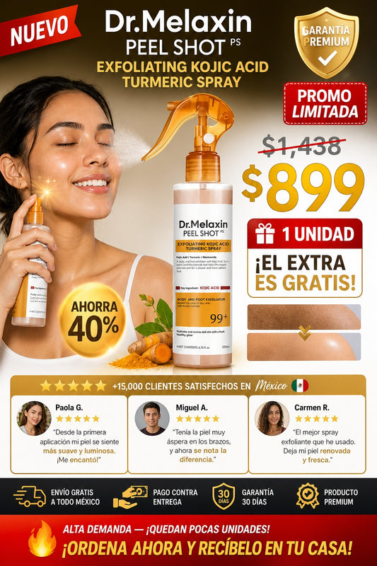 Spray Dr. Melaxin Exfoliante Curcuma - imagen 1