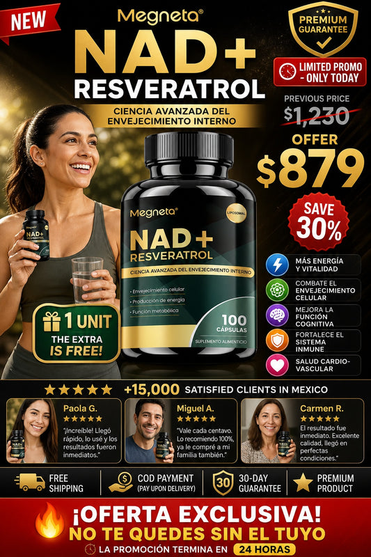 Suplemento Megneta Nad Resveratrol Negro - imagen 1