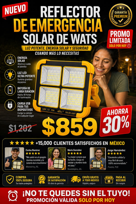 Reflector De Emergencia Solar De Wats - imagen 1