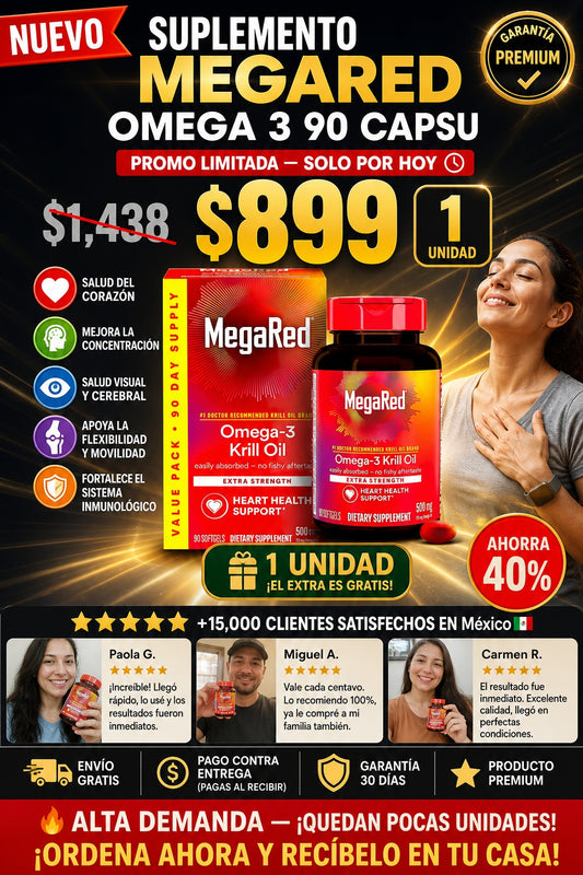 Suplemento Megared Omega 3 90 Capsu - imagen 1