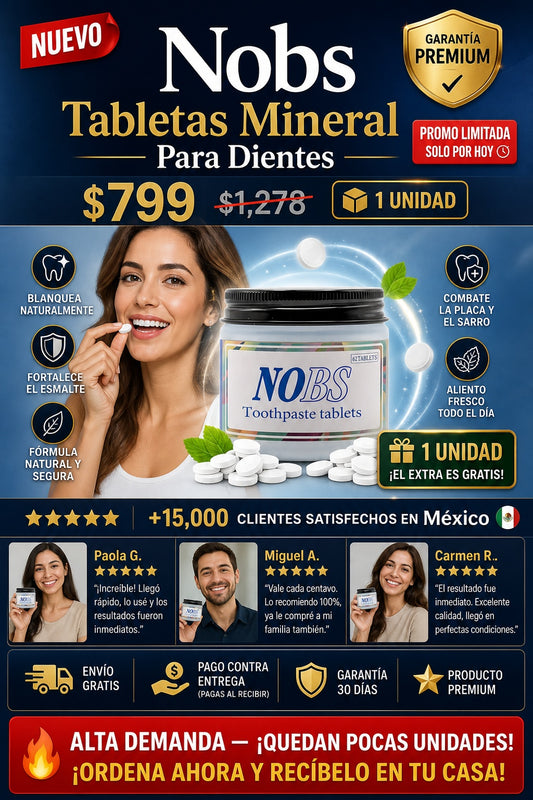 Nobs Tabletas Mineral Para Dientes - imagen 1