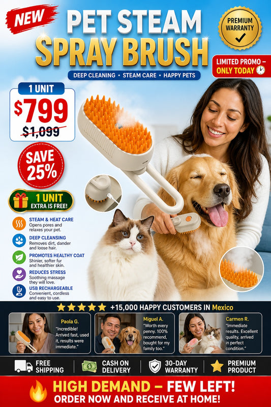 Cepillo Para Mascota De Vapor Spray Reca - imagen 1