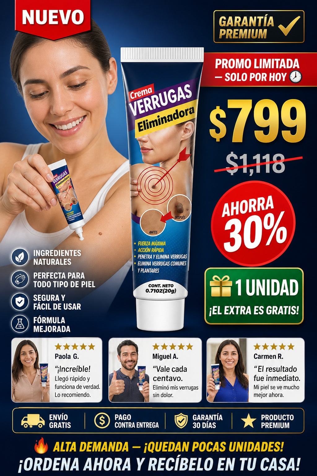 Crema Para Eliminar Verrugas - imagen 1
