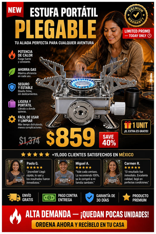 Estufa Portatil De Gas Para Camping - imagen 1