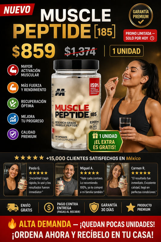 Suplemento Muscle Peptide 84 Capsulas - imagen 1