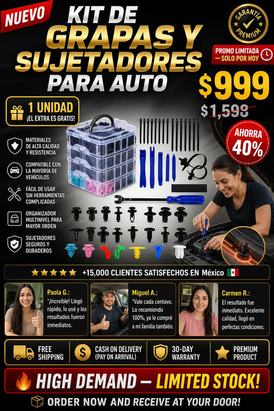 Kit De Grapas Y Sujetadores Para Auto - imagen 1