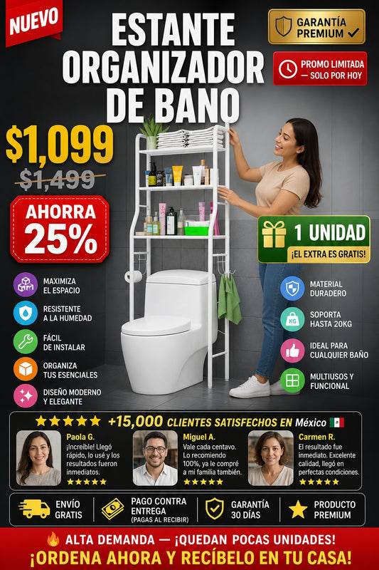 Estante Organizador De Bano - imagen 1