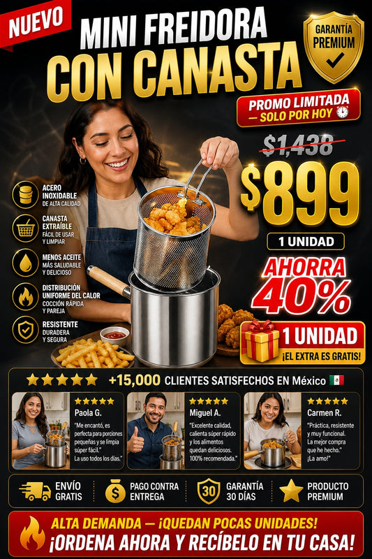 Mini Freidora Con Canasta - imagen 1