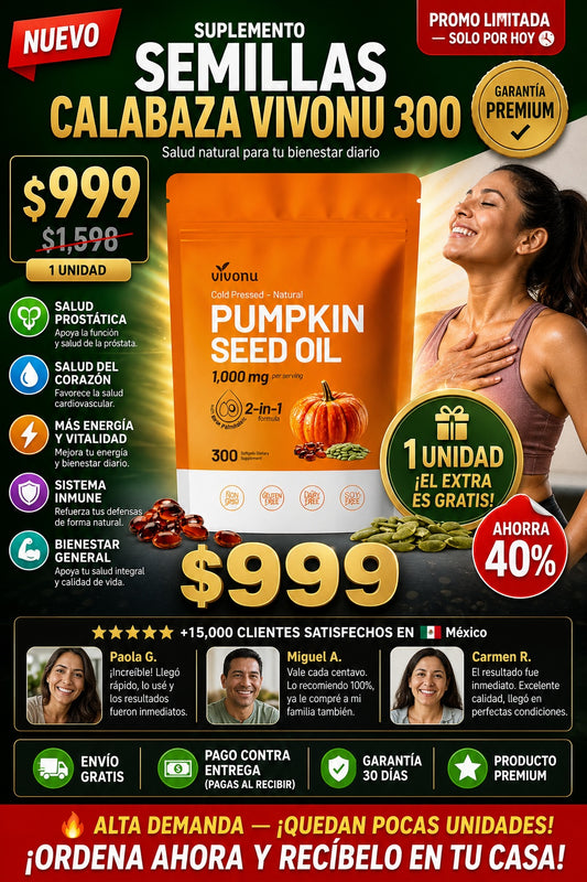 Suplemento Semillas Calabaza Vivonu 300 - imagen 1