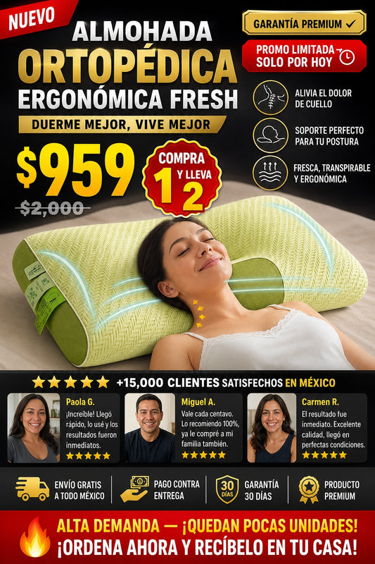 2 Almohada Ortopedica Ergonomica Fresca - imagen 1