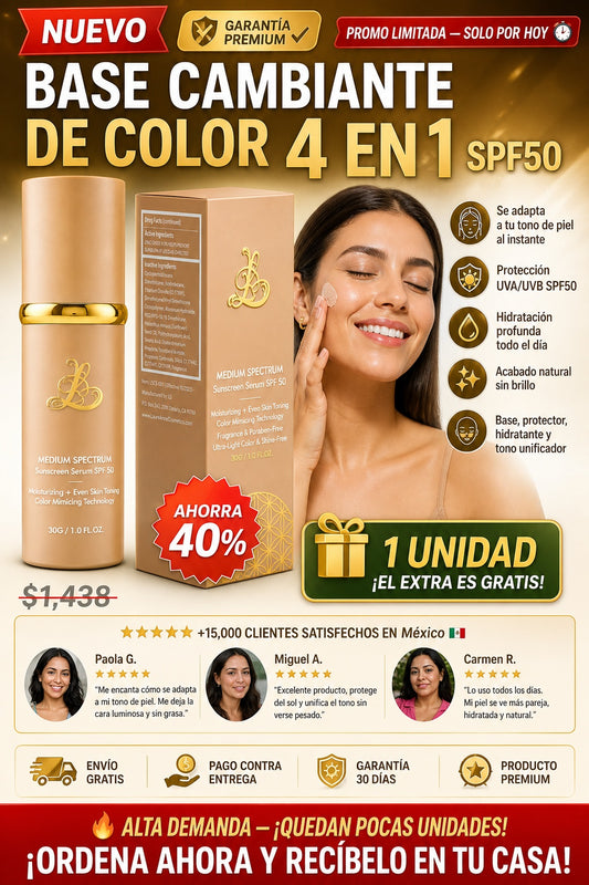 Base Cambiante De Color 4 En 1 Spf50 - imagen 1