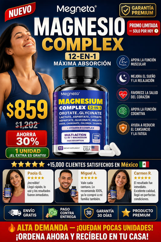 Suplemento Megneta Magnesio Complex 60cp - imagen 1