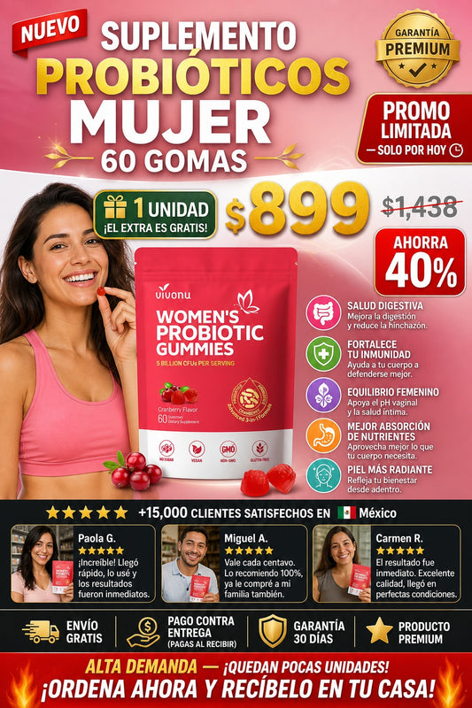 Suplemento Probioticos Mujer 60 Gomas - imagen 1