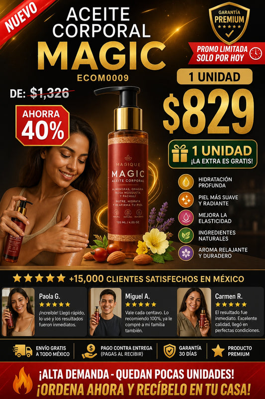 Aceite Corporal Magic Ecom0009 - imagen 1