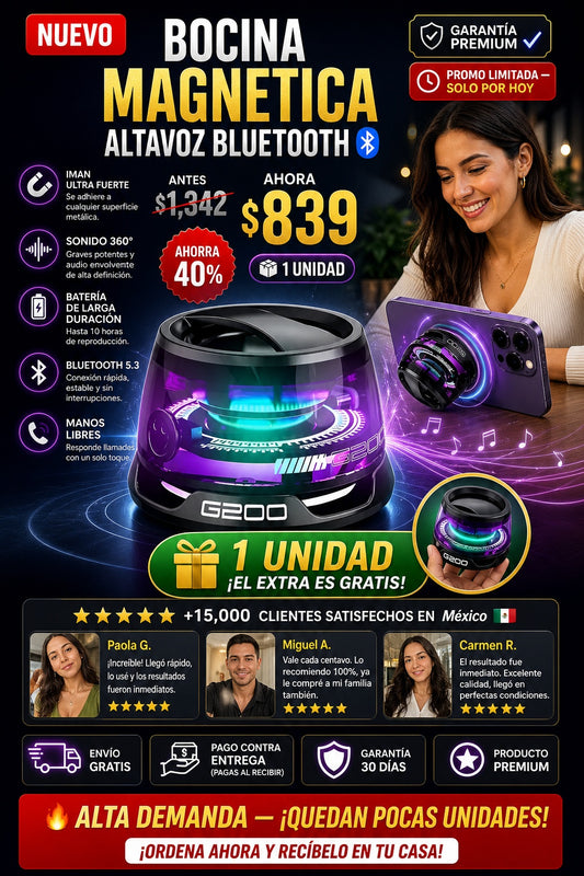Bocina Magnetica Altavoz Bluetooth - imagen 1