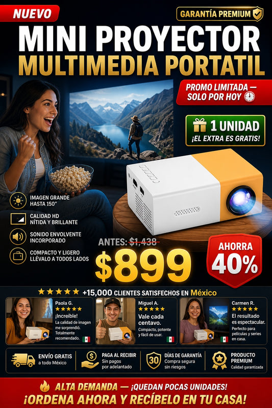 Mini Rproyector Multimedia Portatil - imagen 1