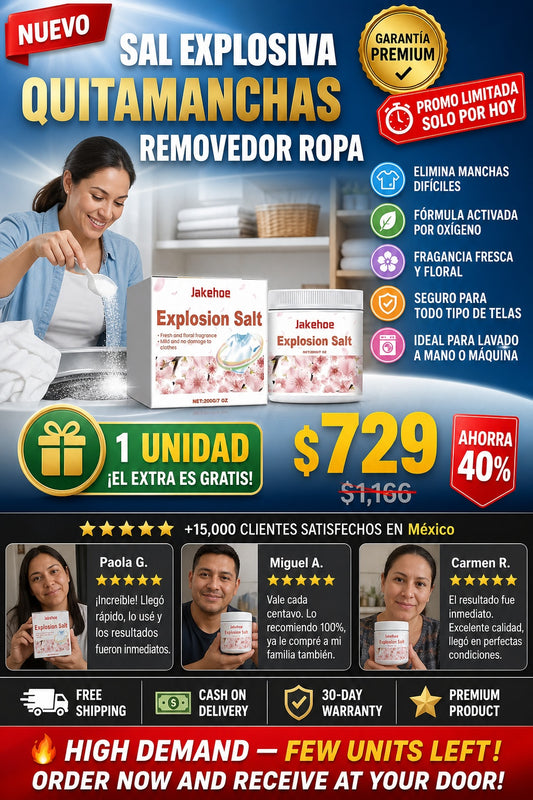 Sal Explosiva Quitamanchas Removedor Ropa - imagen 1