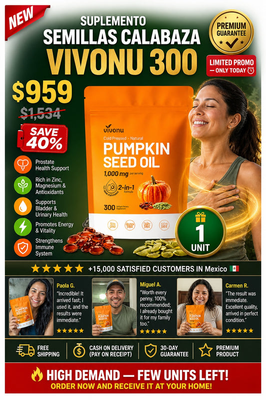 Suplemento Semillas Calabaza Vivonu 300 - imagen 1