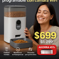 Dispensador automático de comida para mascotas programable con cámara WiFi - imagen 1