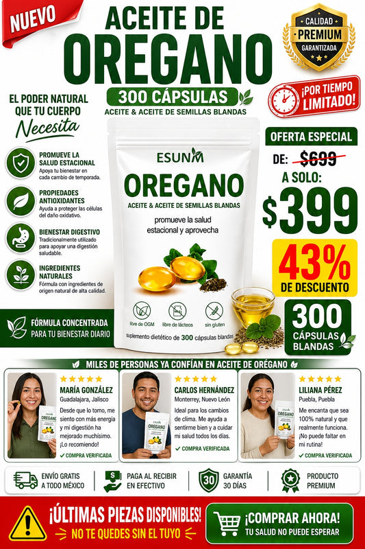 Aceite De Oregano 300 Capsulas - imagen 1