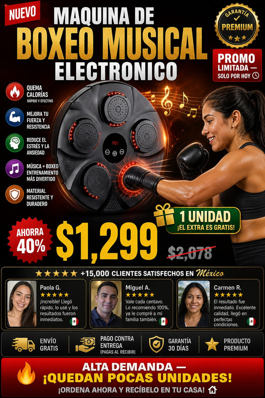 Maquina De Boxeo Musical Electronico - imagen 1