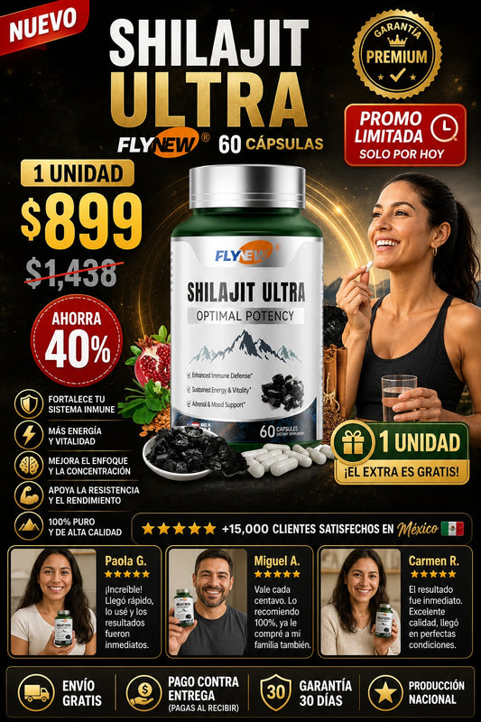 Shilajit Ultra Flynew 60 Capsulas - imagen 1