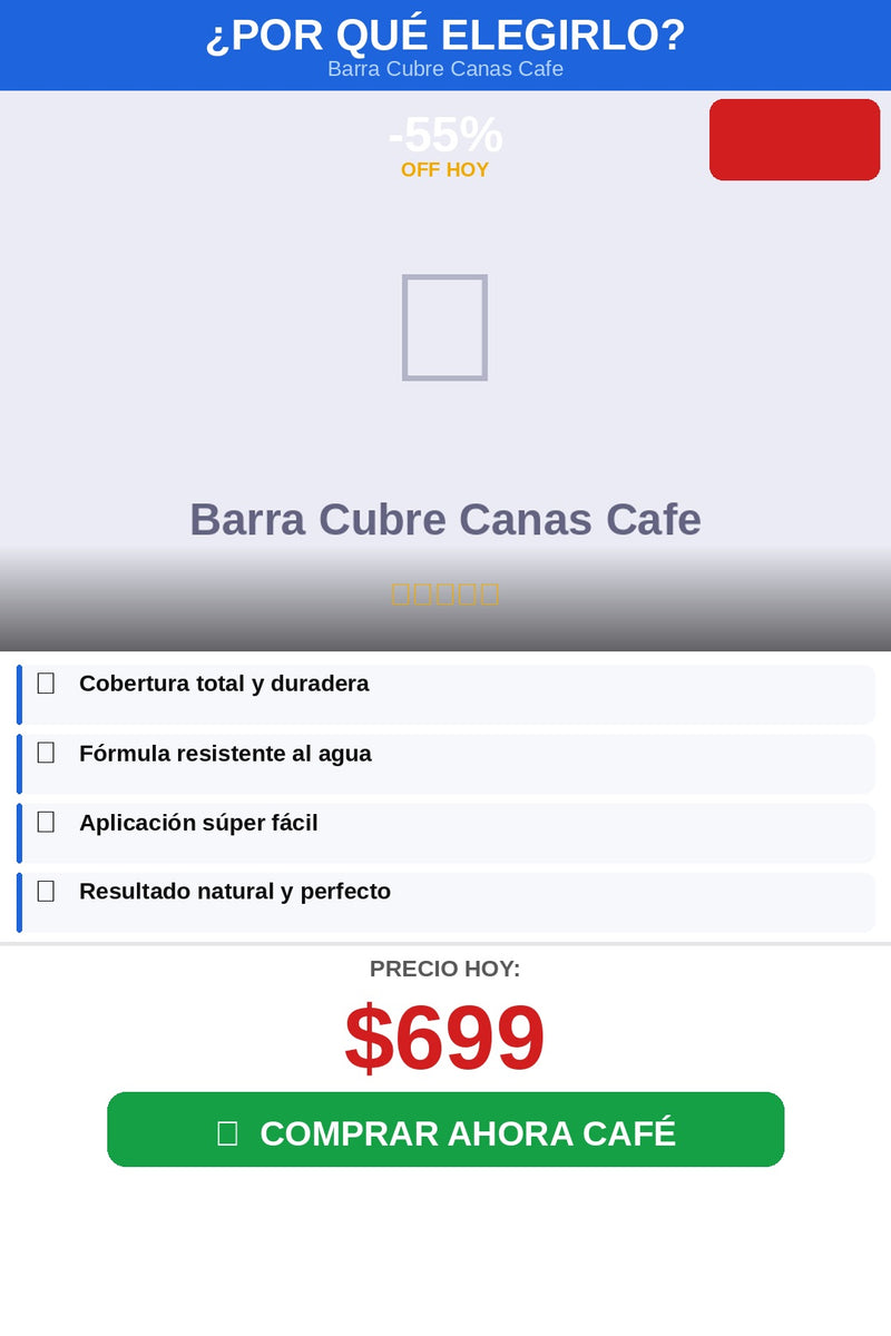 Barra Cubre Canas Cafe — beneficios