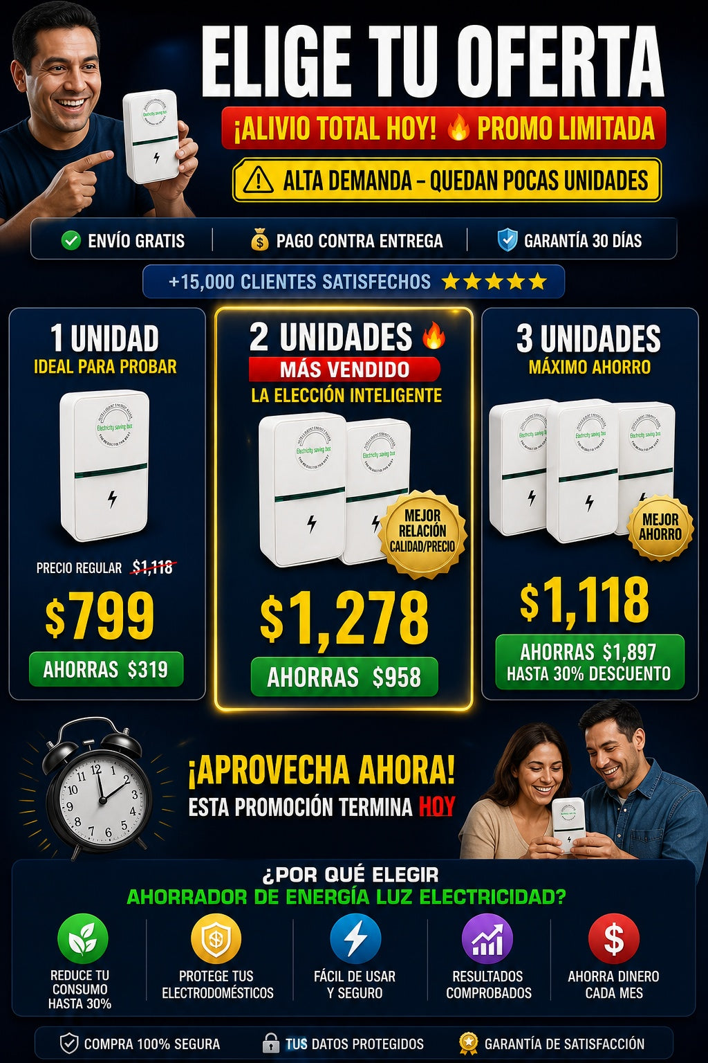 Ahorrador De Energia Luz Electricidad - imagen 2