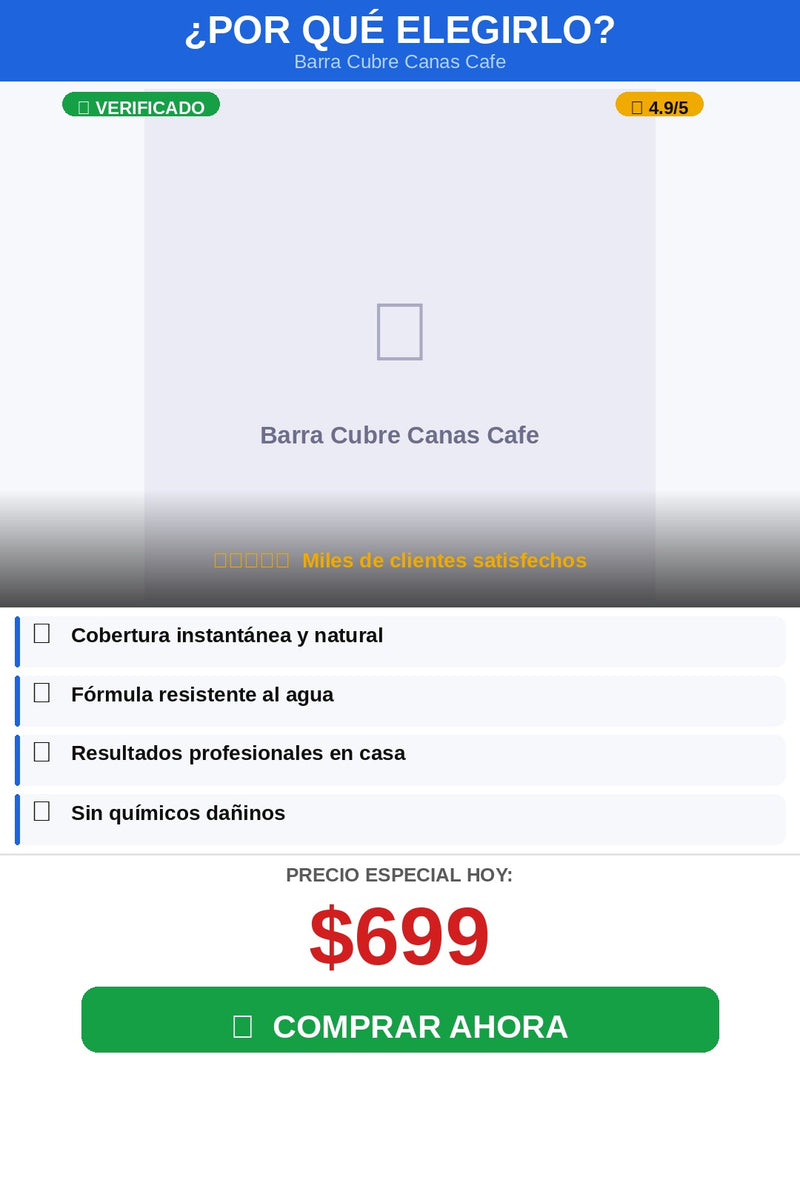 Barra Cubre Canas Cafe — beneficios