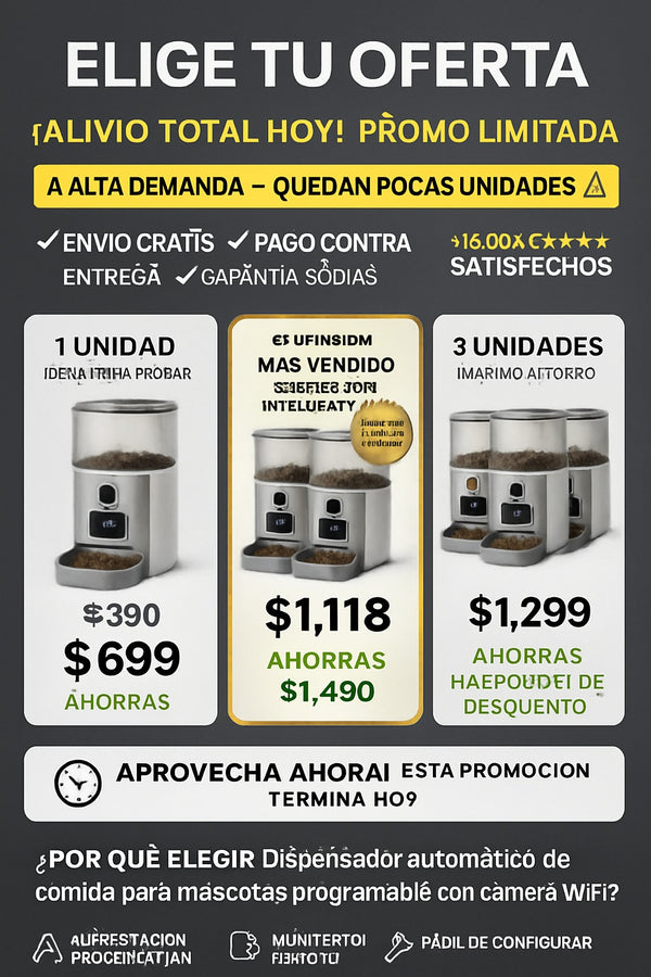 Dispensador automático de comida para mascotas programable con cámara WiFi - imagen 2