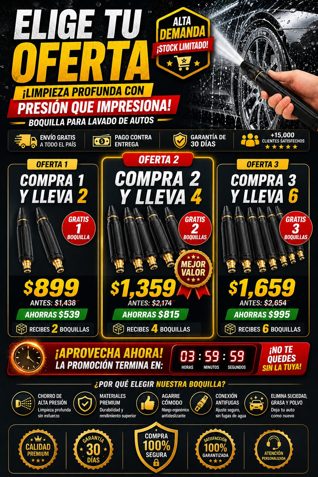 Boquilla Limpieza Alta Presion Portatil - imagen 2