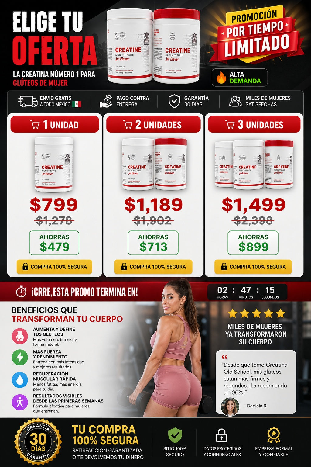 Creatina Old School para las ponpis de la mujer - imagen 2