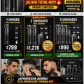 Cortadora eléctrica de cabello profesional recargable con guías ajustables - imagen 2