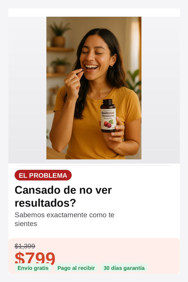 Suplemento Beetroot Remolacha Rosabella — problema