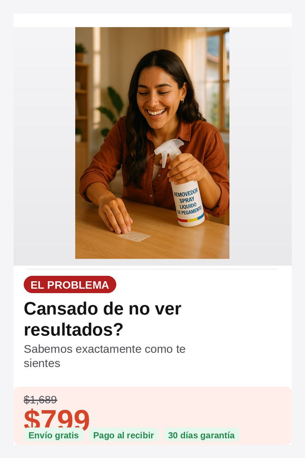 Removedor Spray Liquido De Pegamento — problema