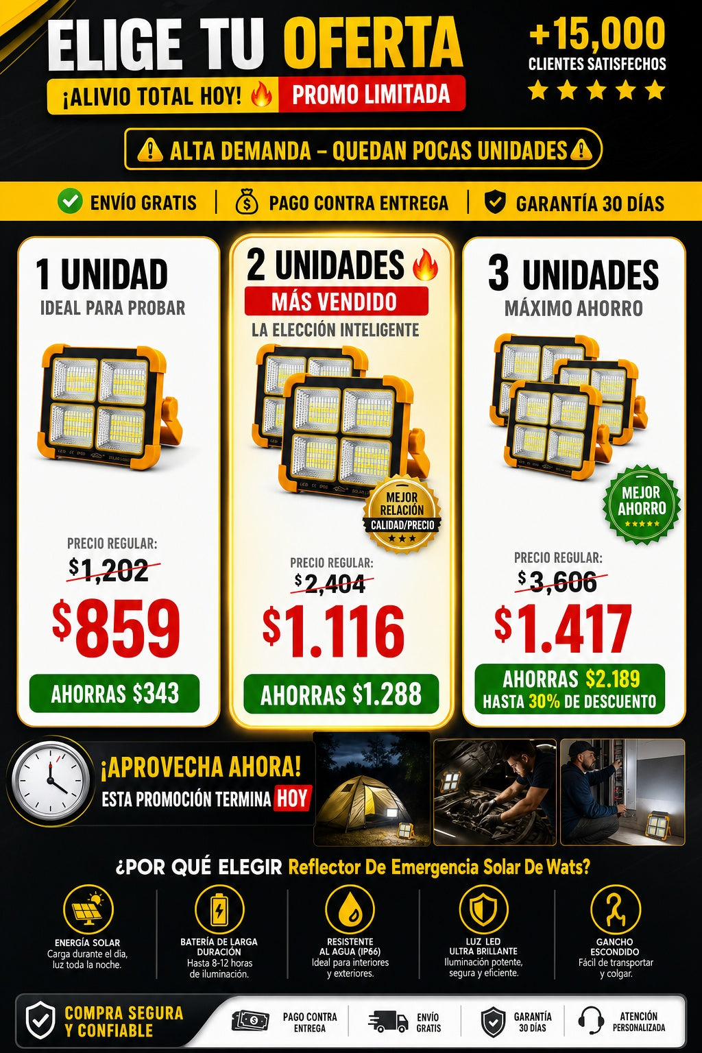 Reflector De Emergencia Solar De Wats - imagen 2