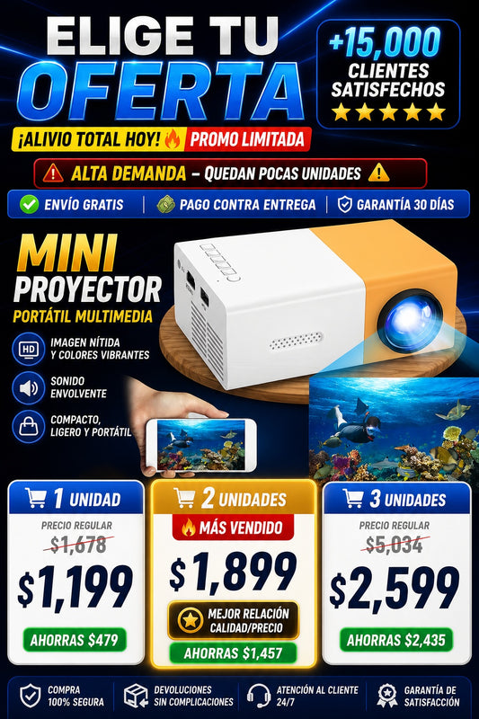Mini Rproyector Multimedia Portatil - imagen 2