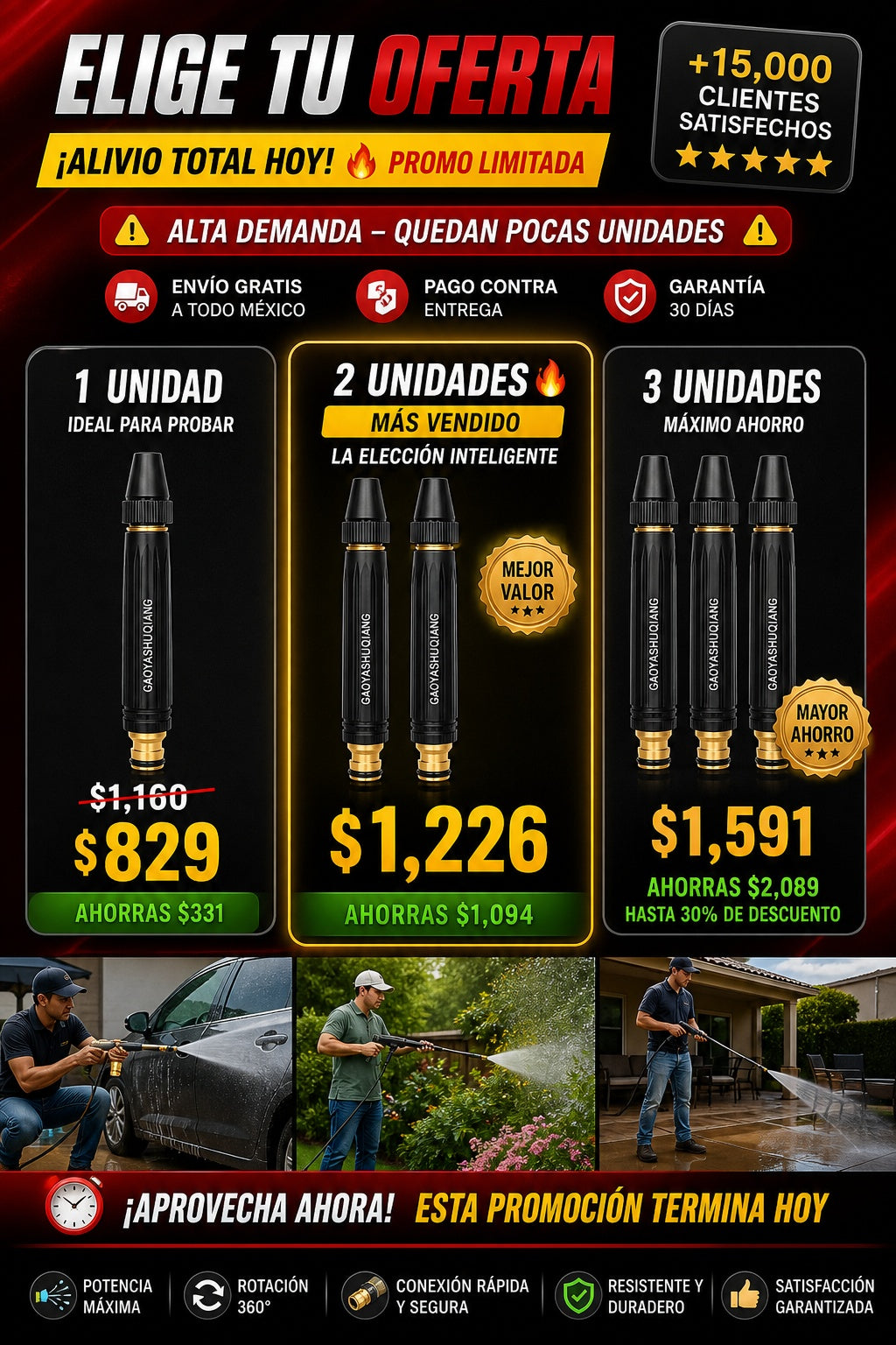 Conector E Pistola De Lavado De Alta Pre - imagen 2