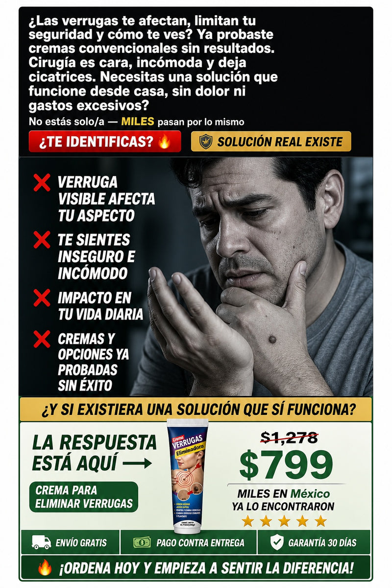 Crema Para Eliminar Verrugas - sección 2