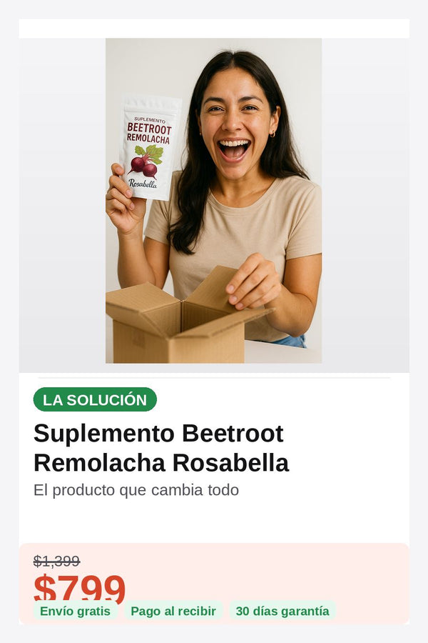 Suplemento Beetroot Remolacha Rosabella — solucion