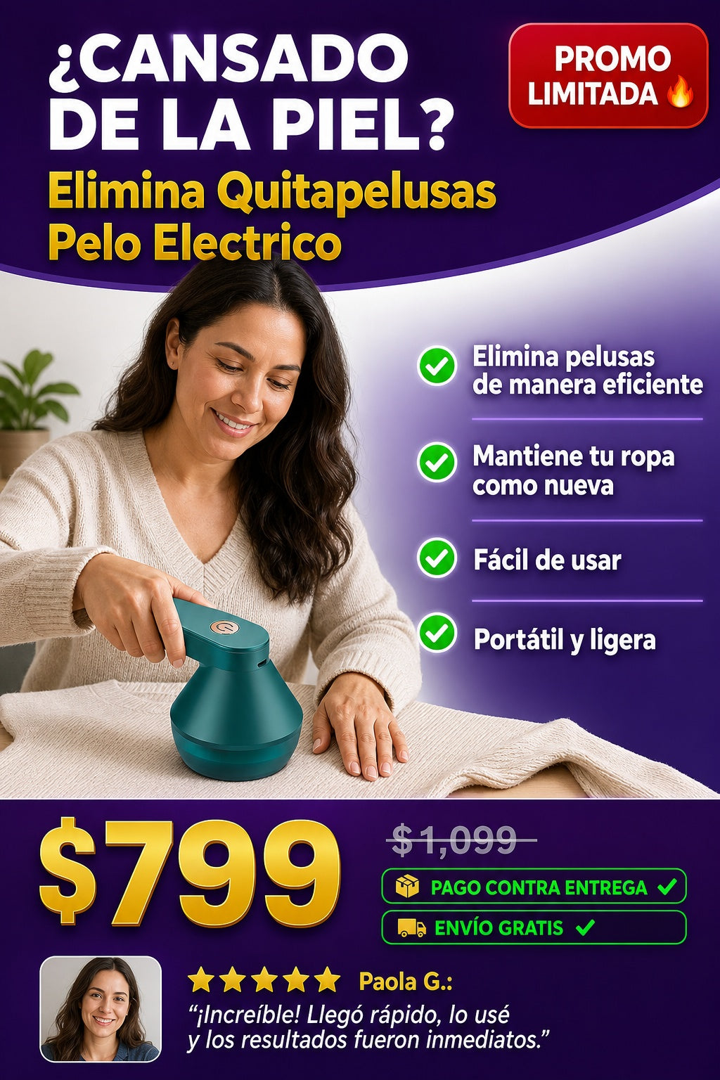 Elimina Quitapelusas Pelo Electrico - imagen 3