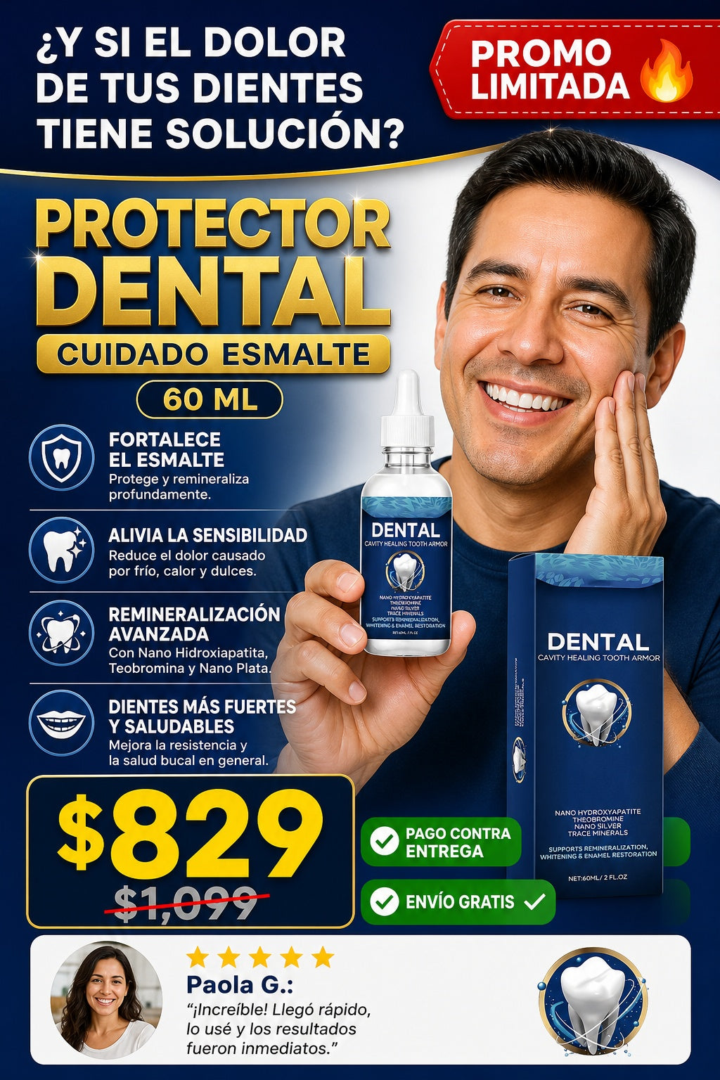 Protector Dental Cuidado Esmalte 60 Ml - imagen 3