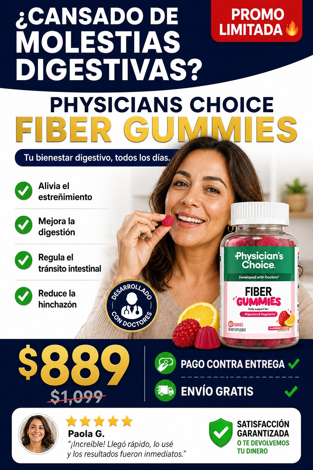 Physicians Choice Fibra 60 Gomas - imagen 3
