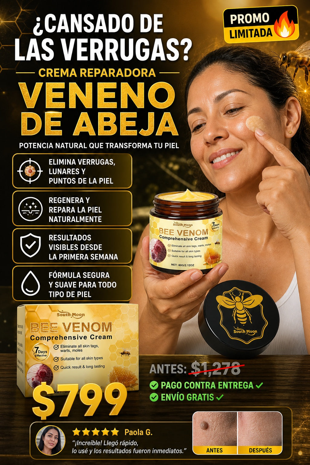 Crema Reparadora Veneno De Abeja - imagen 3