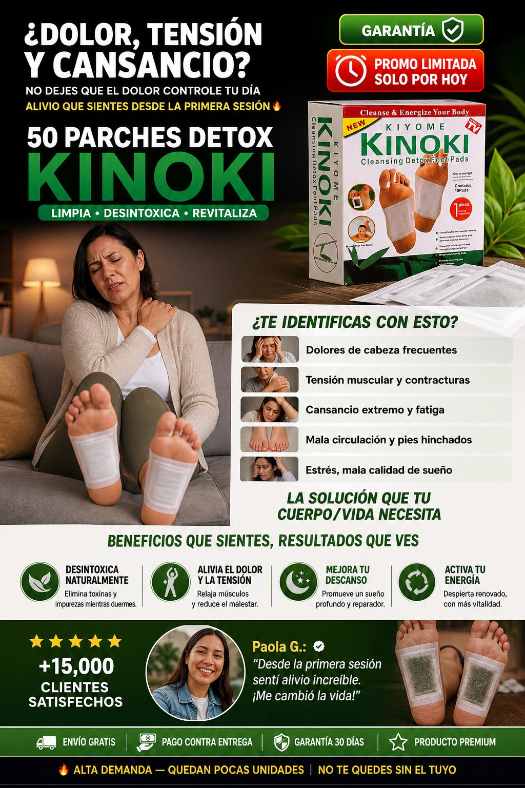 50 Parches Detox Kinoki - imagen 3